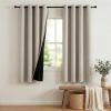 imageNICETOWN Blackout Curtains for Living Room W52 x L63 1 Pair Floral Printed Thermal Curtains Privacy Protection Elegant Botanicals Drapes Ivory Brown Window Treatment for FarmhouseNatural