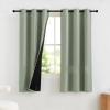 imageNICETOWN Blackout Curtains for Living Room W52 x L63 1 Pair Floral Printed Thermal Curtains Privacy Protection Elegant Botanicals Drapes Ivory Brown Window Treatment for FarmhouseSage Green