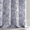 imageNICETOWN Blackout Curtains for Living Room W52 x L63 1 Pair Floral Printed Thermal Curtains Privacy Protection Elegant Botanicals Drapes Ivory Brown Window Treatment for FarmhousePaisley Navy Blue