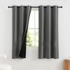 imageNICETOWN Blackout Curtains for Living Room W52 x L63 1 Pair Floral Printed Thermal Curtains Privacy Protection Elegant Botanicals Drapes Ivory Brown Window Treatment for FarmhouseGrey