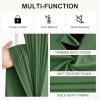 imageNICETOWN Blackout Curtains for Living Room W52 x L63 1 Pair Floral Printed Thermal Curtains Privacy Protection Elegant Botanicals Drapes Ivory Brown Window Treatment for FarmhouseForest Green