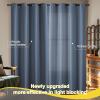 imageNICETOWN Blackout Curtains for Living Room W52 x L63 1 Pair Floral Printed Thermal Curtains Privacy Protection Elegant Botanicals Drapes Ivory Brown Window Treatment for FarmhouseStone Blue