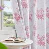 imageNICETOWN Blackout Curtains for Living Room W52 x L63 1 Pair Floral Printed Thermal Curtains Privacy Protection Elegant Botanicals Drapes Ivory Brown Window Treatment for FarmhouseRose Blush Pink