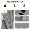 imageNICETOWN Blackout Curtains for Living Room W52 x L63 1 Pair Floral Printed Thermal Curtains Privacy Protection Elegant Botanicals Drapes Ivory Brown Window Treatment for FarmhouseSilver Grey