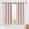 imageNICETOWN Blackout Curtains for Living Room W52 x L63 1 Pair Floral Printed Thermal Curtains Privacy Protection Elegant Botanicals Drapes Ivory Brown Window Treatment for FarmhousePink