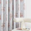 imageNICETOWN Blackout Curtains for Living Room W52 x L63 1 Pair Floral Printed Thermal Curtains Privacy Protection Elegant Botanicals Drapes Ivory Brown Window Treatment for FarmhouseRose Taupe