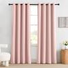imageNICETOWN Blackout Curtains for Living Room W52 x L63 1 Pair Floral Printed Thermal Curtains Privacy Protection Elegant Botanicals Drapes Ivory Brown Window Treatment for FarmhousePeach Pink