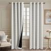 imageNICETOWN Blackout Curtains for Living Room W52 x L63 1 Pair Floral Printed Thermal Curtains Privacy Protection Elegant Botanicals Drapes Ivory Brown Window Treatment for FarmhouseBohemia Terracotta