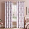 imageNICETOWN Blackout Curtains for Living Room W52 x L63 1 Pair Floral Printed Thermal Curtains Privacy Protection Elegant Botanicals Drapes Ivory Brown Window Treatment for FarmhouseRose Blush Pink