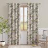imageNICETOWN Blackout Curtains for Living Room W52 x L63 1 Pair Floral Printed Thermal Curtains Privacy Protection Elegant Botanicals Drapes Ivory Brown Window Treatment for FarmhouseLemon Bandit Blush Pink