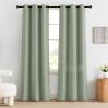 imageNICETOWN Blackout Curtains for Living Room W52 x L63 1 Pair Floral Printed Thermal Curtains Privacy Protection Elegant Botanicals Drapes Ivory Brown Window Treatment for FarmhouseSage Green