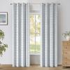 imageNICETOWN Blackout Curtains for Living Room W52 x L63 1 Pair Floral Printed Thermal Curtains Privacy Protection Elegant Botanicals Drapes Ivory Brown Window Treatment for FarmhouseBohemia Indigo