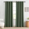 imageNICETOWN Blackout Curtains for Living Room W52 x L63 1 Pair Floral Printed Thermal Curtains Privacy Protection Elegant Botanicals Drapes Ivory Brown Window Treatment for FarmhouseGreyish Green