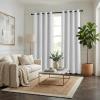 imageNICETOWN Blackout Curtains for Living Room W52 x L63 1 Pair Floral Printed Thermal Curtains Privacy Protection Elegant Botanicals Drapes Ivory Brown Window Treatment for FarmhouseGreyish White