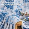 imageNICETOWN Blackout Curtains for Living Room W52 x L63 1 Pair Floral Printed Thermal Curtains Privacy Protection Elegant Botanicals Drapes Ivory Brown Window Treatment for FarmhouseRose Blue