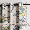 imageNICETOWN Blackout Curtains for Living Room W52 x L63 1 Pair Floral Printed Thermal Curtains Privacy Protection Elegant Botanicals Drapes Ivory Brown Window Treatment for FarmhouseLemon Bandit Blush Pink