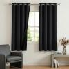 imageNICETOWN Blackout Curtains for Living Room W52 x L63 1 Pair Floral Printed Thermal Curtains Privacy Protection Elegant Botanicals Drapes Ivory Brown Window Treatment for FarmhouseBlack