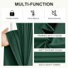 imageNICETOWN Blackout Curtains for Living Room W52 x L63 1 Pair Floral Printed Thermal Curtains Privacy Protection Elegant Botanicals Drapes Ivory Brown Window Treatment for FarmhouseHunter Green