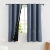 imageNICETOWN Blackout Curtains for Living Room W52 x L63 1 Pair Floral Printed Thermal Curtains Privacy Protection Elegant Botanicals Drapes Ivory Brown Window Treatment for FarmhouseStone Blue
