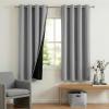 imageNICETOWN Blackout Curtains for Living Room W52 x L63 1 Pair Floral Printed Thermal Curtains Privacy Protection Elegant Botanicals Drapes Ivory Brown Window Treatment for FarmhouseSilver Grey