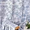 imageNICETOWN Blackout Curtains for Living Room W52 x L63 1 Pair Floral Printed Thermal Curtains Privacy Protection Elegant Botanicals Drapes Ivory Brown Window Treatment for FarmhousePaisley Navy Blue