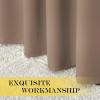imageNICETOWN Blackout Doorway Curtain Drape 72 inch Long  Grommet Noise Reducing Thermal Insulated Solid Modern Window Treatments for BedroomPorch 1 Panel 66 x 72 Inch Cappuccino