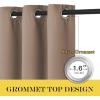 imageNICETOWN Blackout Doorway Curtain Drape 72 inch Long  Grommet Noise Reducing Thermal Insulated Solid Modern Window Treatments for BedroomPorch 1 Panel 66 x 72 Inch Cappuccino