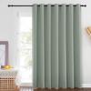 imageNICETOWN Blackout Sage Green Curtain for Sliding Glass Door  Grommet Thermal Insulated Patio Door Drape Room Darkening Sound Dampening for French Door W100 x L84 1 Piece