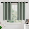 imageNICETOWN Blush Pink Room Darkening Curtains 86 Inches Long 2 Panels for Girls Room Bedroom Nursery Thermal Insulated Blackout Drapes Solid Grommet Noise Reducing Window Curtains W40Sage Green