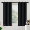 imageNICETOWN Blush Pink Room Darkening Curtains 86 Inches Long 2 Panels for Girls Room Bedroom Nursery Thermal Insulated Blackout Drapes Solid Grommet Noise Reducing Window Curtains W40Black
