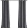 imageNICETOWN Blush Pink Room Darkening Curtains 86 Inches Long 2 Panels for Girls Room Bedroom Nursery Thermal Insulated Blackout Drapes Solid Grommet Noise Reducing Window Curtains W40Grey