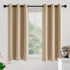 imageNICETOWN Blush Pink Room Darkening Curtains 86 Inches Long 2 Panels for Girls Room Bedroom Nursery Thermal Insulated Blackout Drapes Solid Grommet Noise Reducing Window Curtains W40Biscotti Beige