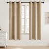 imageNICETOWN Blush Pink Room Darkening Curtains 86 Inches Long 2 Panels for Girls Room Bedroom Nursery Thermal Insulated Blackout Drapes Solid Grommet Noise Reducing Window Curtains W40Biscotti Beige