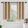 imageNICETOWN Blush Pink Room Darkening Curtains 86 Inches Long 2 Panels for Girls Room Bedroom Nursery Thermal Insulated Blackout Drapes Solid Grommet Noise Reducing Window Curtains W40Biscotti Beige