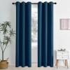 imageNICETOWN Blush Pink Room Darkening Curtains 86 Inches Long 2 Panels for Girls Room Bedroom Nursery Thermal Insulated Blackout Drapes Solid Grommet Noise Reducing Window Curtains W40Morrocan Blue