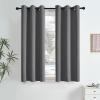 imageNICETOWN Blush Pink Room Darkening Curtains 86 Inches Long 2 Panels for Girls Room Bedroom Nursery Thermal Insulated Blackout Drapes Solid Grommet Noise Reducing Window Curtains W40Grey