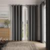 imageNICETOWN Blush Pink Room Darkening Curtains 86 Inches Long 2 Panels for Girls Room Bedroom Nursery Thermal Insulated Blackout Drapes Solid Grommet Noise Reducing Window Curtains W40Grey