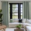 imageNICETOWN Blush Pink Room Darkening Curtains 86 Inches Long 2 Panels for Girls Room Bedroom Nursery Thermal Insulated Blackout Drapes Solid Grommet Noise Reducing Window Curtains W40Sage Green