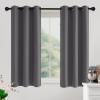 imageNICETOWN Blush Pink Room Darkening Curtains 86 Inches Long 2 Panels for Girls Room Bedroom Nursery Thermal Insulated Blackout Drapes Solid Grommet Noise Reducing Window Curtains W40Grey