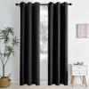 imageNICETOWN Blush Pink Room Darkening Curtains 86 Inches Long 2 Panels for Girls Room Bedroom Nursery Thermal Insulated Blackout Drapes Solid Grommet Noise Reducing Window Curtains W40Black