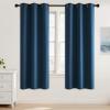 imageNICETOWN Blush Pink Room Darkening Curtains 86 Inches Long 2 Panels for Girls Room Bedroom Nursery Thermal Insulated Blackout Drapes Solid Grommet Noise Reducing Window Curtains W40Morrocan Blue