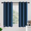 imageNICETOWN Blush Pink Room Darkening Curtains 86 Inches Long 2 Panels for Girls Room Bedroom Nursery Thermal Insulated Blackout Drapes Solid Grommet Noise Reducing Window Curtains W40Morrocan Blue