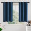 imageNICETOWN Blush Pink Room Darkening Curtains 86 Inches Long 2 Panels for Girls Room Bedroom Nursery Thermal Insulated Blackout Drapes Solid Grommet Noise Reducing Window Curtains W40Morrocan Blue