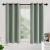 imageNICETOWN Blush Pink Room Darkening Curtains 86 Inches Long 2 Panels for Girls Room Bedroom Nursery Thermal Insulated Blackout Drapes Solid Grommet Noise Reducing Window Curtains W40Sage Green