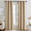 imageNICETOWN Blush Pink Room Darkening Curtains 86 Inches Long 2 Panels for Girls Room Bedroom Nursery Thermal Insulated Blackout Drapes Solid Grommet Noise Reducing Window Curtains W40Biscotti Beige