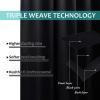 imageNICETOWN Extra Long Truly Blackout Drapes for Hall and Villa 46inch Width Each Panel 96inch Length Black 2 Pieces 100 Blackout Window Curtain Panels with Black Lined for Night Shift Worker