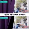 imageNICETOWN Full Shading Curtains 90 inches Long 2 Panels Set for Windows Royal Purple 52 inches W Super HeavyDuty Black Lined Blackout Curtains for Bedroom Privacy Assured Window Treatment