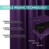 imageNICETOWN Full Shading Curtains 90 inches Long 2 Panels Set for Windows Royal Purple 52 inches W Super HeavyDuty Black Lined Blackout Curtains for Bedroom Privacy Assured Window Treatment