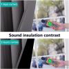 imageNICETOWN Grey 100 Blackout Room Warming Curtains 45 inches Long Thermal Insulated Full Blackout 2Layer Lined Curtains Energy Efficiency Window Draperies for Dining Room 2 Panels 42inch W