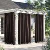imageNICETOWN Insulated Outdoor Curtains for Patio Waterproof 2 Panels Fade Resistant 2Layer Sun Shades with Free Rope Top Grommets amp Back Tab Bottom Windproof Winter Curtains W66 x L84 in GreyCoffee